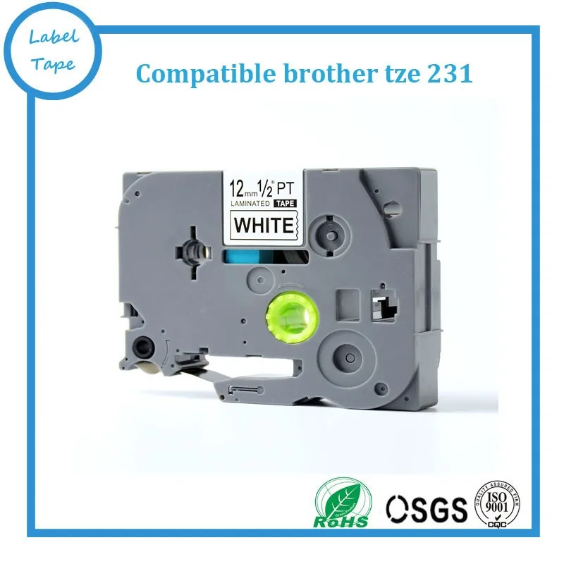 20pcs/lot TZe 231 Compatible 12mm black on white laminated label tapes tz231 for p touch label ribbons
20pcs/lot TZe 231 Compatible 12mm black on white laminated label tapes tz231 for p touch label ribbons