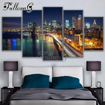 FULLCANG 5PCS Full Square Diamond Embroidery Waterfront City Night Landscape Diamond Painting Cross Stitch Mosaic Kits G520
FULLCANG 5PCS Full Square Diamond Embroidery Waterfront City Night Landscape Diamond Painting Cross Stitch Mosaic Kits G520
