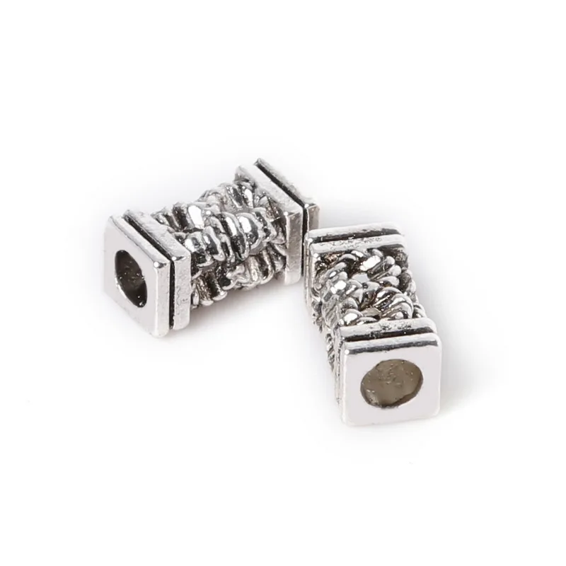 Hot 40pcs DIY Antique Silver Plated Zinc Alloy Cube Beads 6*12mm Metal Beads Charms for Jewelry Making
Hot 40pcs DIY Antique Silver Plated Zinc Alloy Cube Beads 6*12mm Metal Beads Charms for Jewelry Making