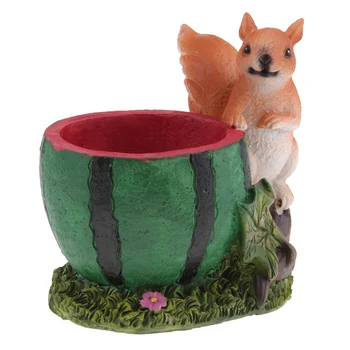 Resin Succulent Planter Pot Cute Squirrel & Watermelon Flower Pot Home Decoration, 4.5in
Resin Succulent Planter Pot Cute Squirrel & Watermelon Flower Pot Home Decoration, 4.5in