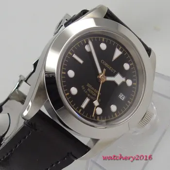 41mm corgeut Black Dial Sapphire Glass Polished Bezel Deployment Clasp Date 21 jewels Miyota Automatic Mechanical men's Watch
41mm corgeut Black Dial Sapphire Glass Polished Bezel Deployment Clasp Date 21 jewels Miyota Automatic Mechanical men's Watch