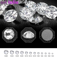 1440 шт SS3-SS12 хрустальные стразы с плоским основанием для украшения ногтей обувь и танцевальное платье накладные ногти, покрытые глиттером ук...(China)