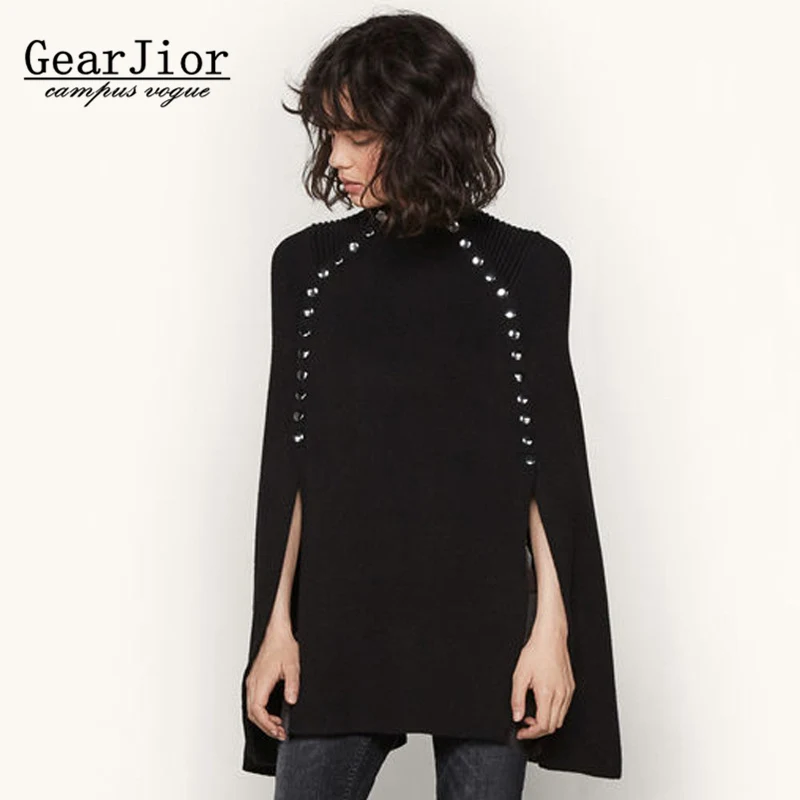 2017 Autumn Winter Fashion White Runway Black Ponchos And Capes Loose Pullovers Long Knitted Wool Sweater Women Christmas Coat
2017 Autumn Winter Fashion White Runway Black Ponchos And Capes Loose Pullovers Long Knitted Wool Sweater Women Christmas Coat