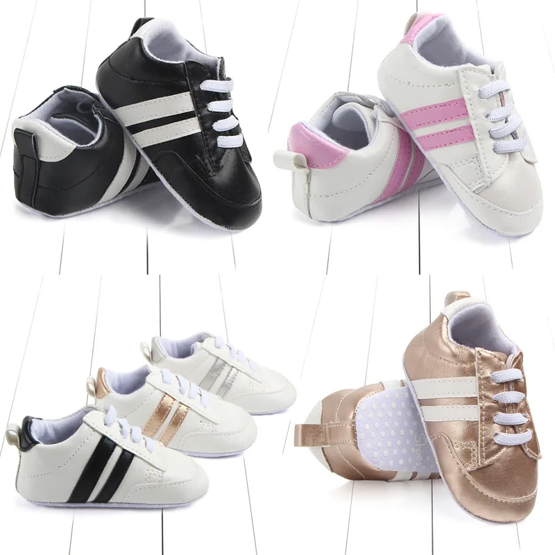 New Baby Shoes Pu Leather Shoes Sports Sneakers Newborn Baby Boys Girls Stripe Pattern Shoes Infant Toddler Soft Anti-slip Shoes
New Baby Shoes Pu Leather Shoes Sports Sneakers Newborn Baby Boys Girls Stripe Pattern Shoes Infant Toddler Soft Anti-slip Shoes
