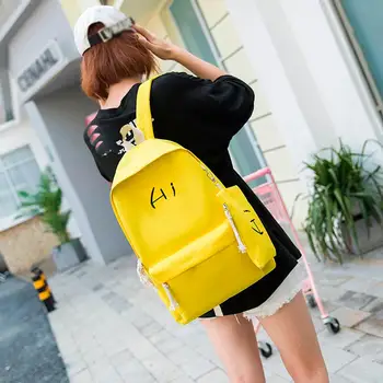 Fashion Women Canvas Rucksack Solid Color Zipper Large Capacity Backpack Kawaii Student Backpacks For School Teenagers Girls #20
Fashion Women Canvas Rucksack Solid Color Zipper Large Capacity Backpack Kawaii Student Backpacks For School Teenagers Girls #20