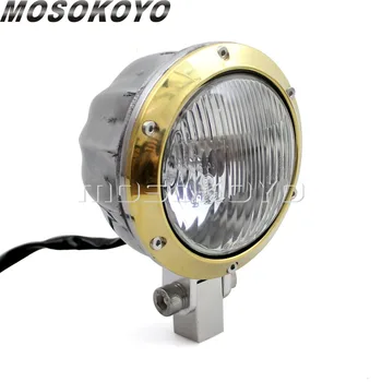 Solid Brass Bezel 4" Headlight Emark E4 Round Vintage Head Light H4 High Low Beam for Harley Cafe Racer Chopper Cruiser
Solid Brass Bezel 4" Headlight Emark E4 Round Vintage Head Light H4 High Low Beam for Harley Cafe Racer Chopper Cruiser
