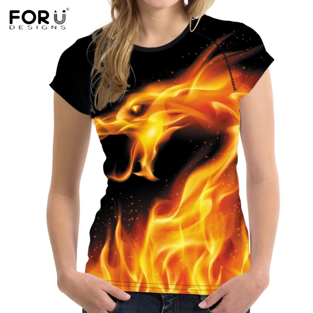 FORUDESIGNS Vogue Women T Shirts 3D Yellow Fire Snake Dragon Printed Short Sleeve Tops Tee Summer Girls O Neck Tshirts clothing
FORUDESIGNS Vogue Women T Shirts 3D Yellow Fire Snake Dragon Printed Short Sleeve Tops Tee Summer Girls O Neck Tshirts clothing