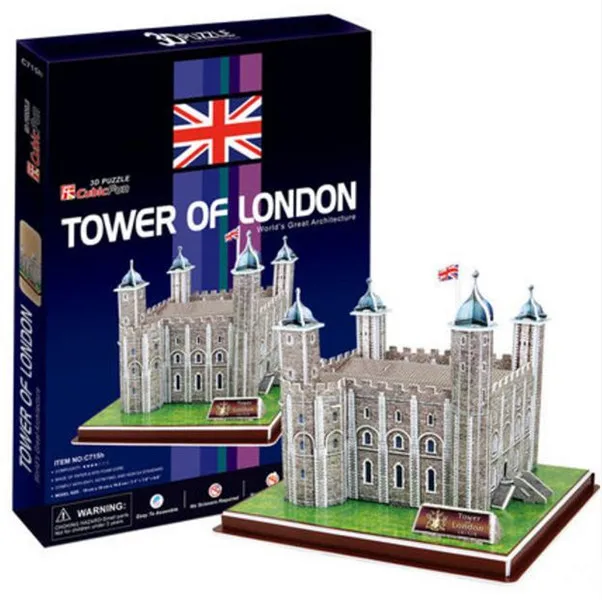 Tower of London Her Majesty's Royal Palace Fortress Castle Paper 3D Puzzle Model
Tower of London Her Majesty's Royal Palace Fortress Castle Paper 3D Puzzle Model