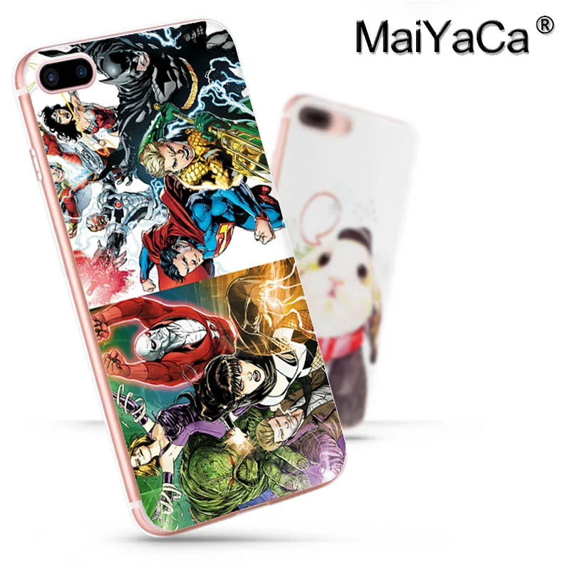 MaiYaCa Justice League Dark Colorful Phone Accessories Case for Apple iPhone 8 7 6 6S Plus X 5 5S SE XS XR XS MAX Mobile Cover