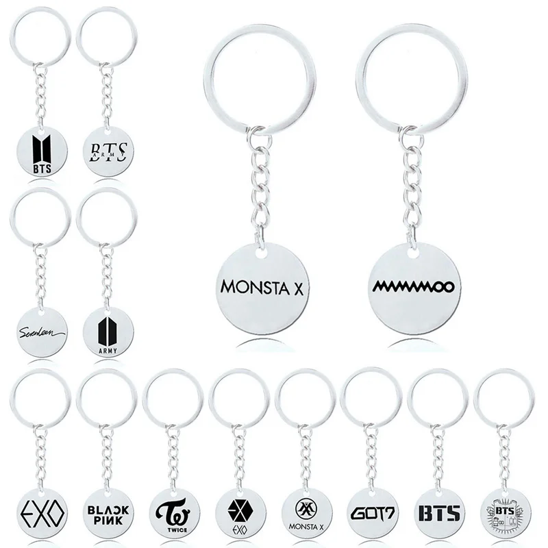 Kpop BTS Bangtan Boys Blackpink Seventeen Monsta X EXO Twice Got7 Mamamoo Keychain Key Ring Stainless Steel Metal Fans Gift
Kpop BTS Bangtan Boys Blackpink Seventeen Monsta X EXO Twice Got7 Mamamoo Keychain Key Ring Stainless Steel Metal Fans Gift