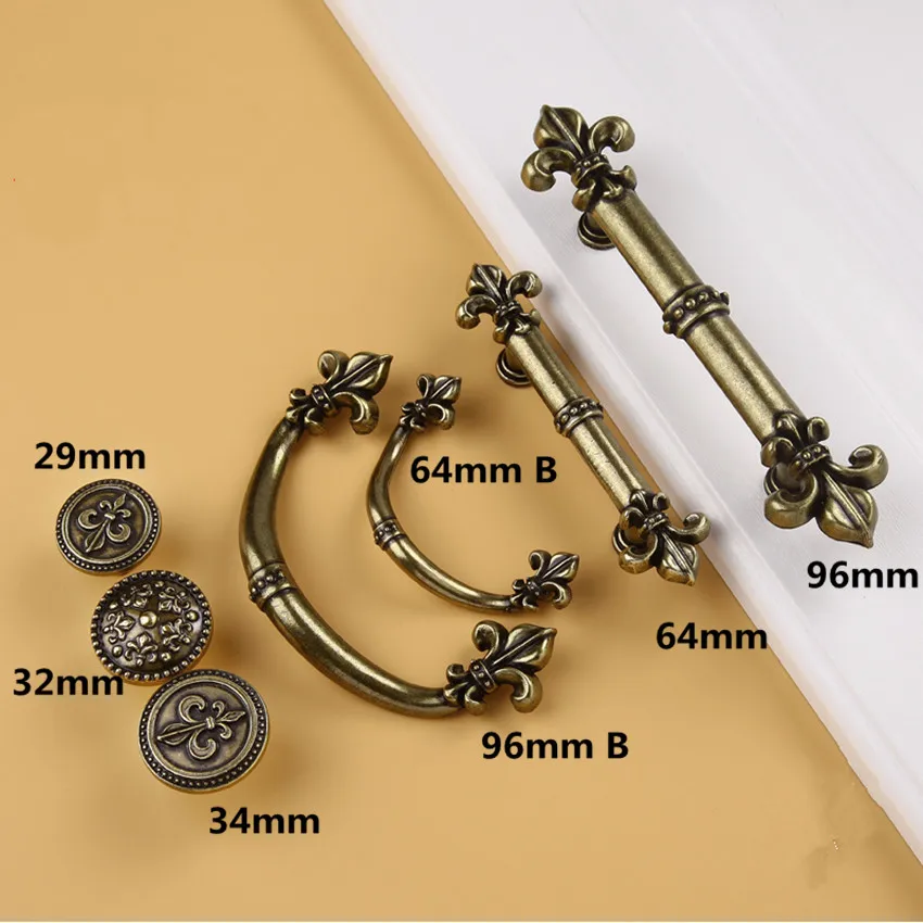 96mm 64mm rusic retro furniture handles bronze dresser kitchen cabinet door handles antique brass drawer bedside table knobs
96mm 64mm rusic retro furniture handles bronze dresser kitchen cabinet door handles antique brass drawer bedside table knobs