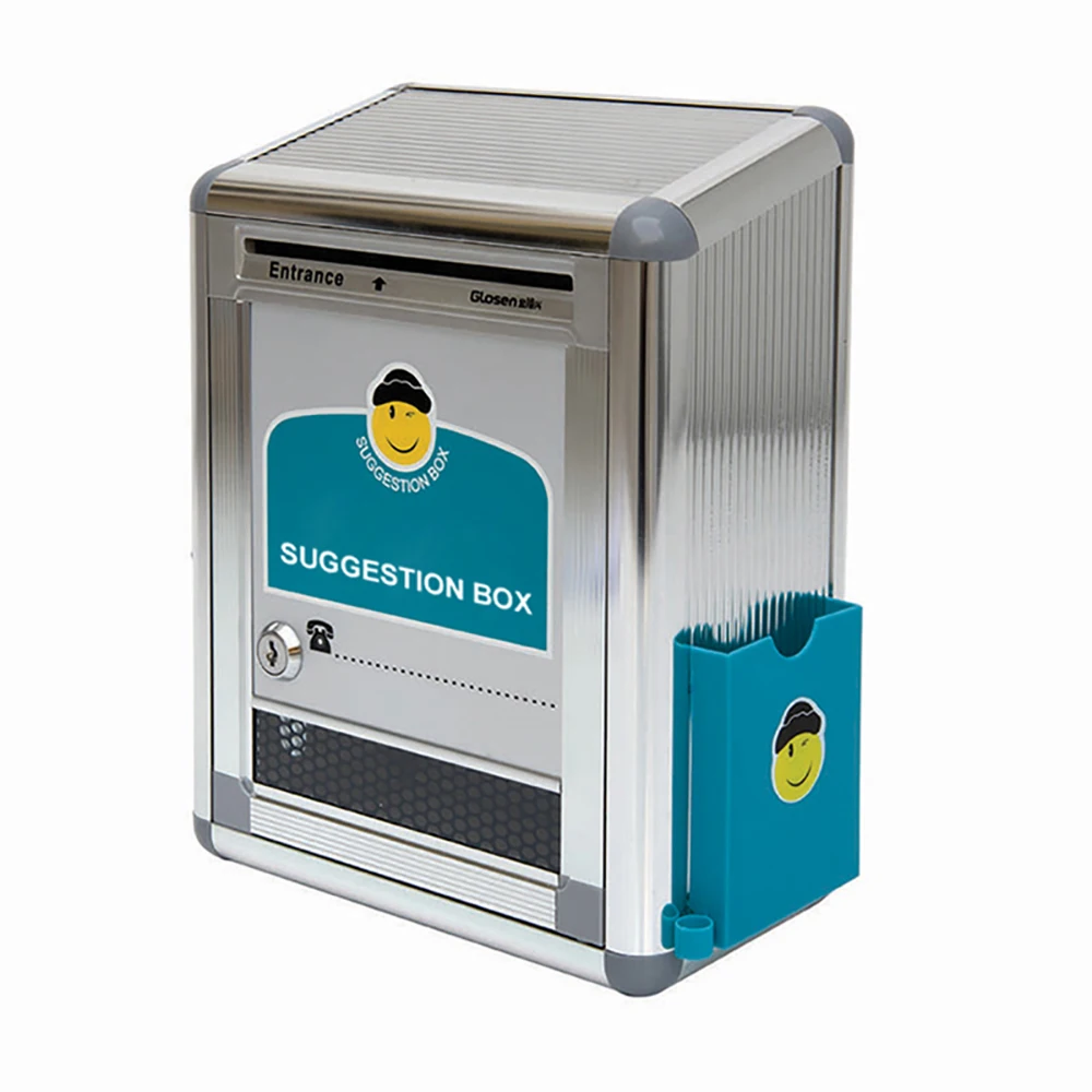 Square Aluminum Suggestion Box with Security Lock B09 Wall Mount Aluminum Suggestion Box with Pen and Note Pad
Square Aluminum Suggestion Box with Security Lock B09 Wall Mount Aluminum Suggestion Box with Pen and Note Pad