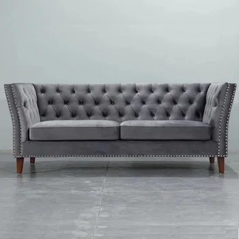 U-BEST Modern Grey /Blue Velvet Chesterfield Tufted Sofa, lounge suite living room small velvet sofa set
U-BEST Modern Grey /Blue Velvet Chesterfield Tufted Sofa, lounge suite living room small velvet sofa set