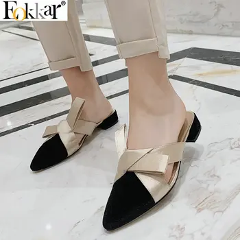 Eokkar 2019 Women Mules Shoes Pointed Toe Slip on Low Heel All Match Casual Shoes Ladies Velvet Bow Mules Size34-39
Eokkar 2019 Women Mules Shoes Pointed Toe Slip on Low Heel All Match Casual Shoes Ladies Velvet Bow Mules Size34-39