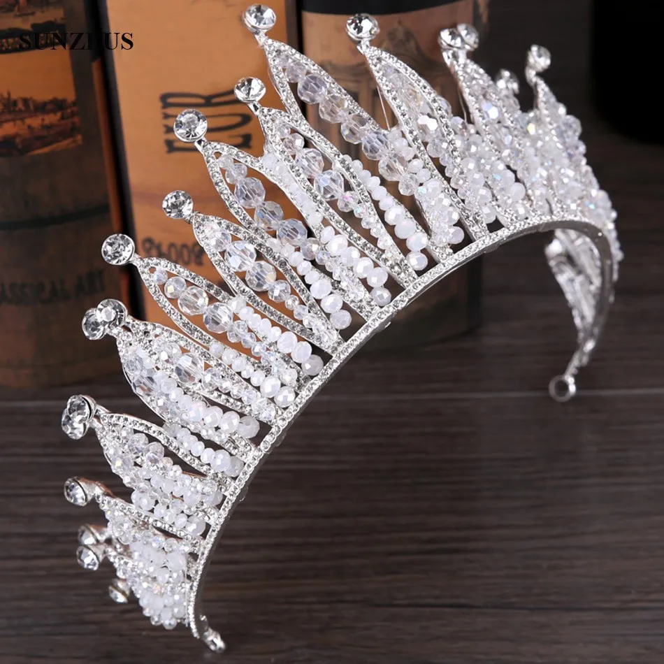 Luxury Sliver Bridal Crown Crystal Wedding Tiara Marriage Accessory Headwear bruids haaraccessoires SQ0212
Luxury Sliver Bridal Crown Crystal Wedding Tiara Marriage Accessory Headwear bruids haaraccessoires SQ0212