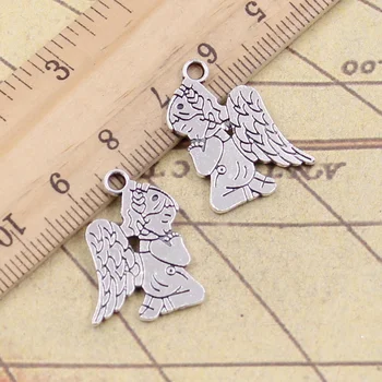 15pcs Charms Pray Angel 24x17mm Tibetan Bronze Silver Color Pendants Antique Jewelry Making DIY Handmade Craft For Necklace
15pcs Charms Pray Angel 24x17mm Tibetan Bronze Silver Color Pendants Antique Jewelry Making DIY Handmade Craft For Necklace