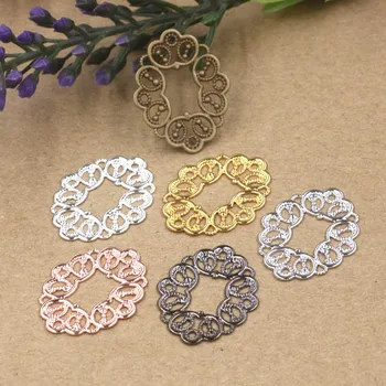 27x21mm Vintage Filigree Oval Flower Wraps Links European Charms Hair Clasp Bu Yao Accessories DIY Findings Multi-Color
27x21mm Vintage Filigree Oval Flower Wraps Links European Charms Hair Clasp Bu Yao Accessories DIY Findings Multi-Color