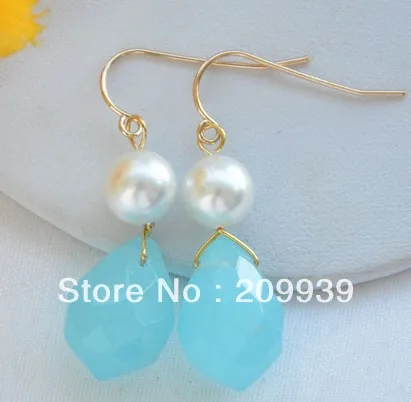 hj 00209 17mm blue-sky Teardrop faceted crystal white round pearl dangle earring 14K can choose
hj 00209 17mm blue-sky Teardrop faceted crystal white round pearl dangle earring 14K can choose