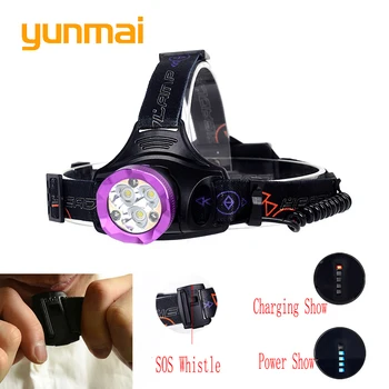 Micro Usb Cable 15000lm 6 Led Headlamp with SOS Whistle 3*XML-T6+3 Red Head Light Lamp use 18650/AA Battery for Camping Hiking
Micro Usb Cable 15000lm 6 Led Headlamp with SOS Whistle 3*XML-T6+3 Red Head Light Lamp use 18650/AA Battery for Camping Hiking