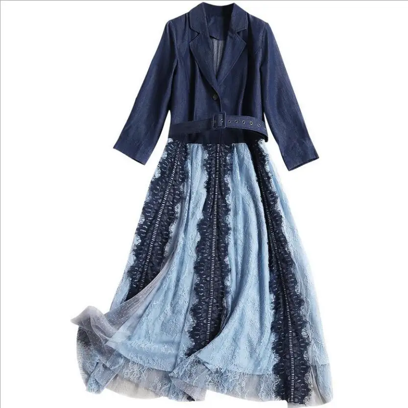 Patchwork Lace Dress Women V Neck Flare Sleeve Pearl Women's Dresses Elegant Fashion 2019 Spring Autumn
Patchwork Lace Dress Women V Neck Flare Sleeve Pearl Women's Dresses Elegant Fashion 2019 Spring Autumn