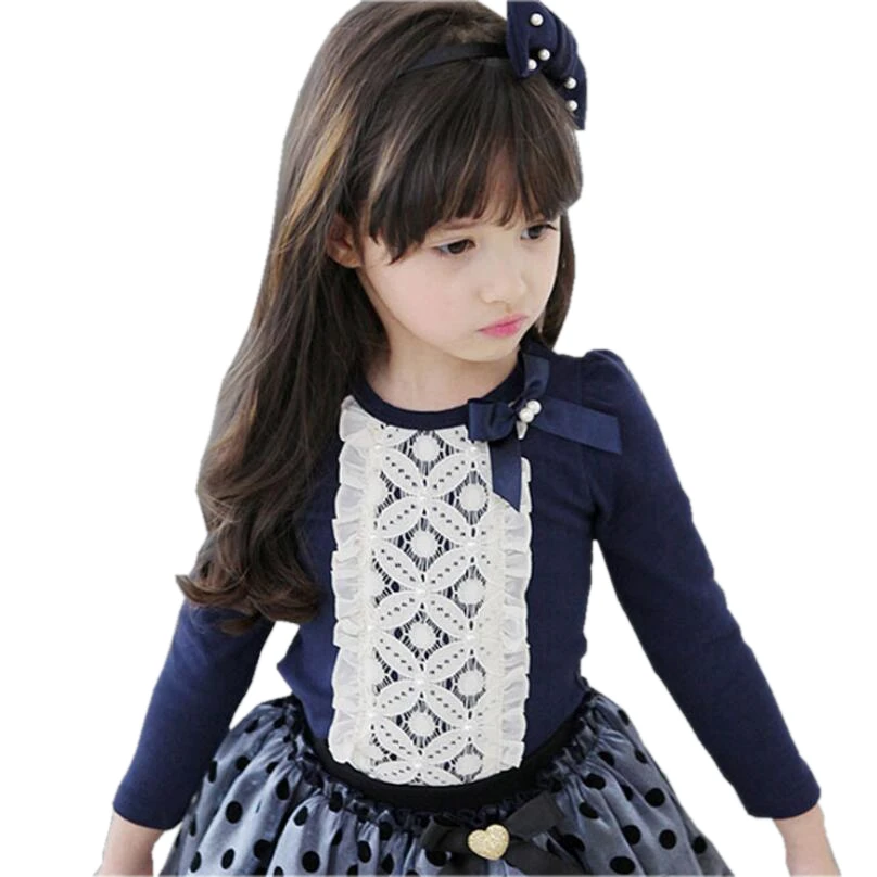 Girls Long Sleeve Lace Bow Princess Shirts Cotton Bottoming Shirt Kids Blouse Baby Girl Tops Tees T Shirts Child Clothing JW3674
Girls Long Sleeve Lace Bow Princess Shirts Cotton Bottoming Shirt Kids Blouse Baby Girl Tops Tees T Shirts Child Clothing JW3674