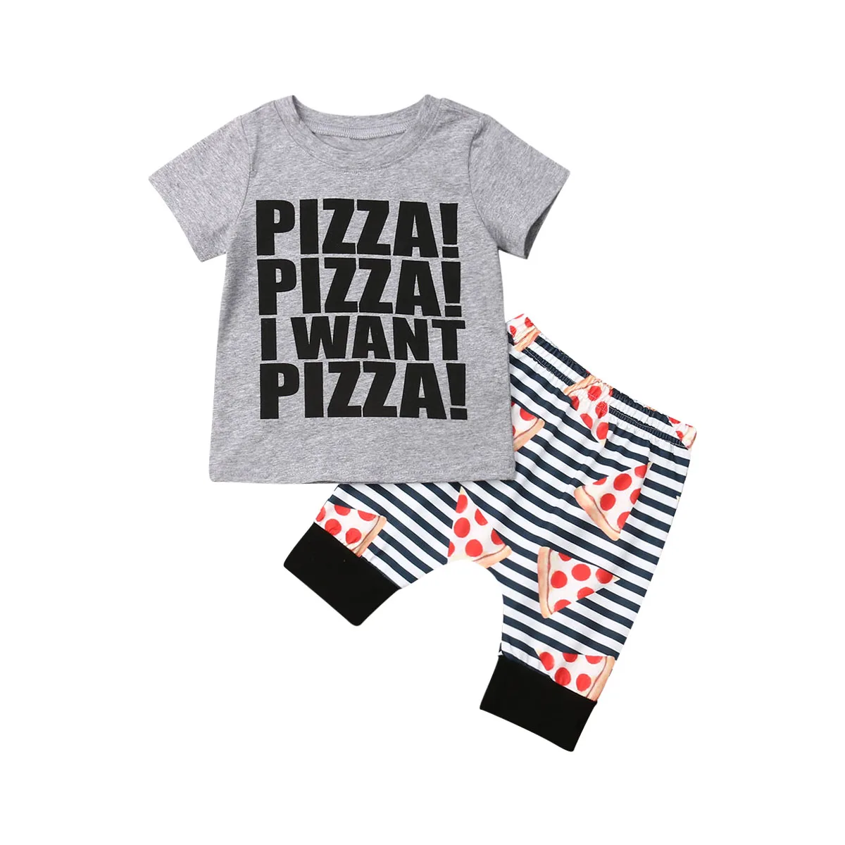 New Summer Baby Boy Pizza Clothes Toddler Kids Tops T-Shirt Stripe Short Pants Outfits
New Summer Baby Boy Pizza Clothes Toddler Kids Tops T-Shirt Stripe Short Pants Outfits