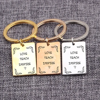 Pendant Jewelry Love Teach Inspire Key chains Fashion Multicolor Accessories Party Favors Llaveros Chaveiros Key Ring Trinket
Pendant Jewelry Love Teach Inspire Key chains Fashion Multicolor Accessories Party Favors Llaveros Chaveiros Key Ring Trinket