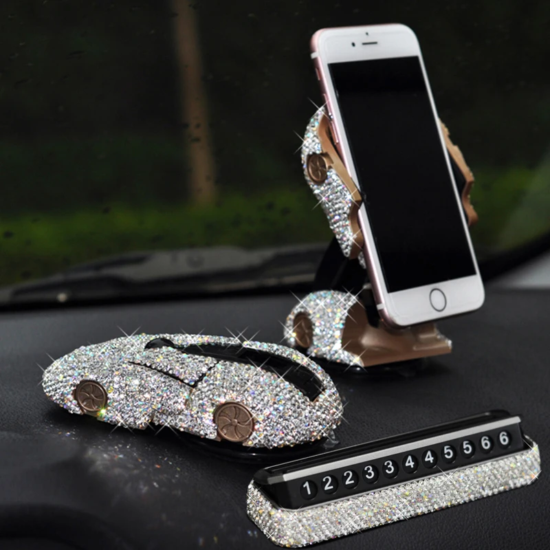 Creative Diamond Deformed Car Mobile phone Holder Adjustable Car Parking Plate full rhinestone Home Decor Crafts Christmas gift
Creative Diamond Deformed Car Mobile phone Holder Adjustable Car Parking Plate full rhinestone Home Decor Crafts Christmas gift