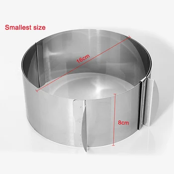 16-20cm Adjustable Round Stainless Steel Cake Mousse Circle Ring Mold Baking Tool Cake Decorating Bakeware 669
16-20cm Adjustable Round Stainless Steel Cake Mousse Circle Ring Mold Baking Tool Cake Decorating Bakeware 669