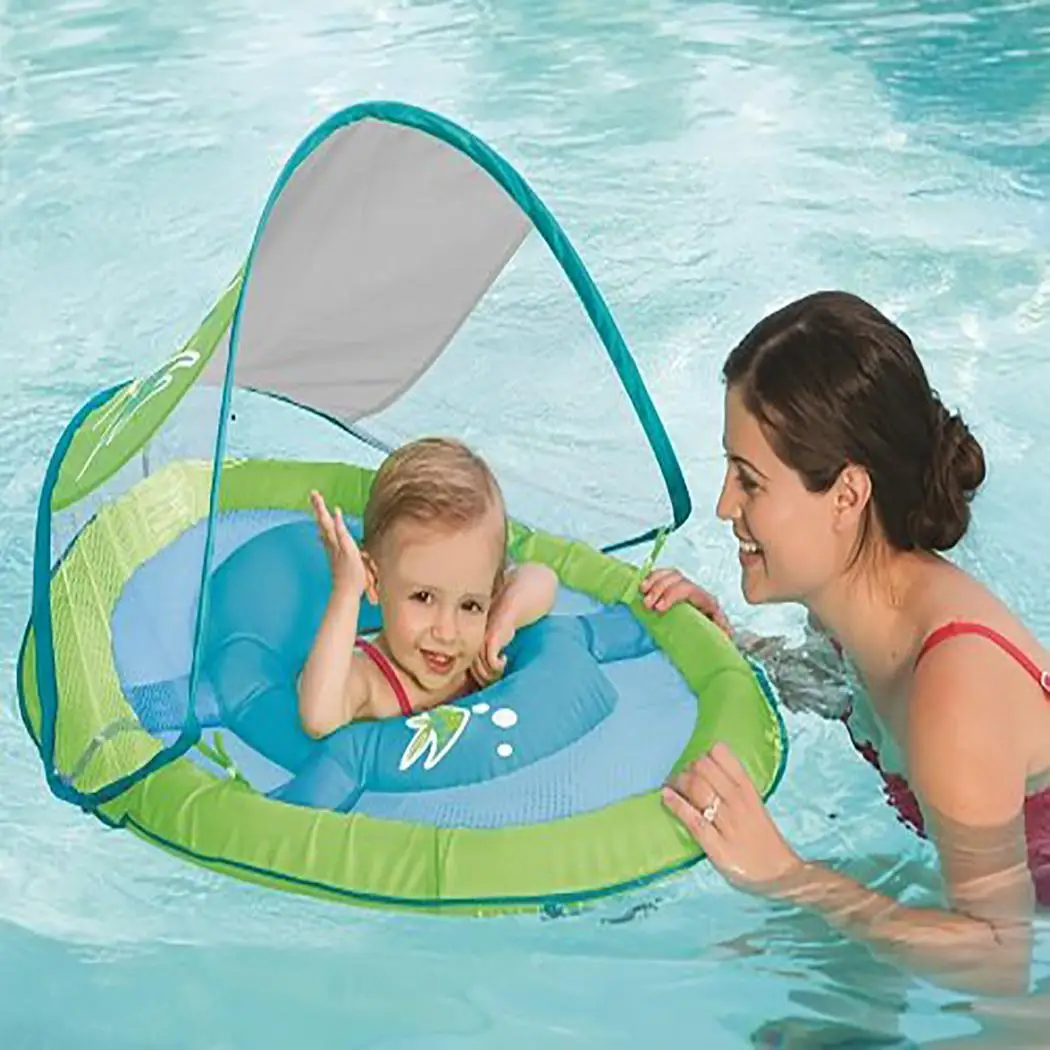 Kid Swimming Ring Inflatable with Sunshelter Green Removable canopy Casual Summer Water Sport Baby Gifts
Kid Swimming Ring Inflatable with Sunshelter Green Removable canopy Casual Summer Water Sport Baby Gifts