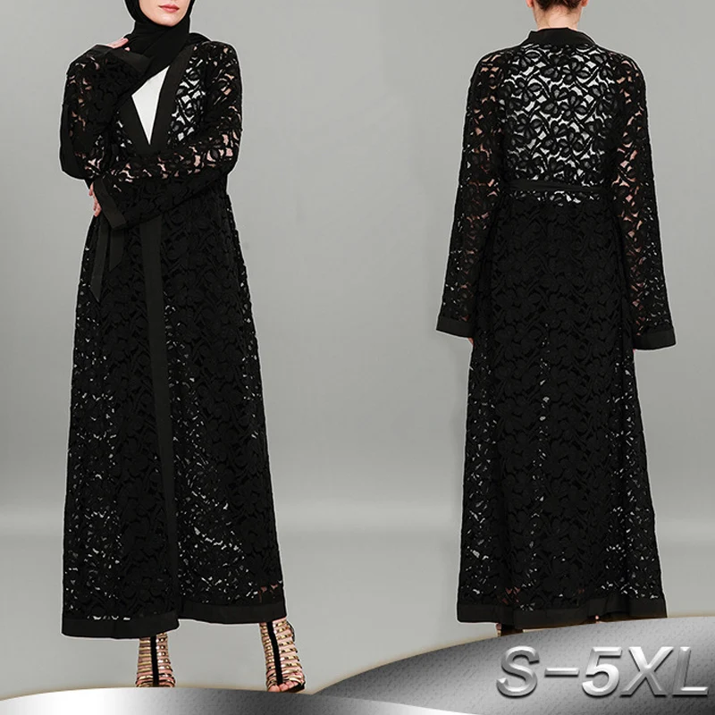 Plus Size 5XL Kimonos Mujer Blusas Mujer De Moda 2019 Abaya Muslim Blouse Women Long Lace Maxi Kimono Cardigan Roupa Feminina
Plus Size 5XL Kimonos Mujer Blusas Mujer De Moda 2019 Abaya Muslim Blouse Women Long Lace Maxi Kimono Cardigan Roupa Feminina
