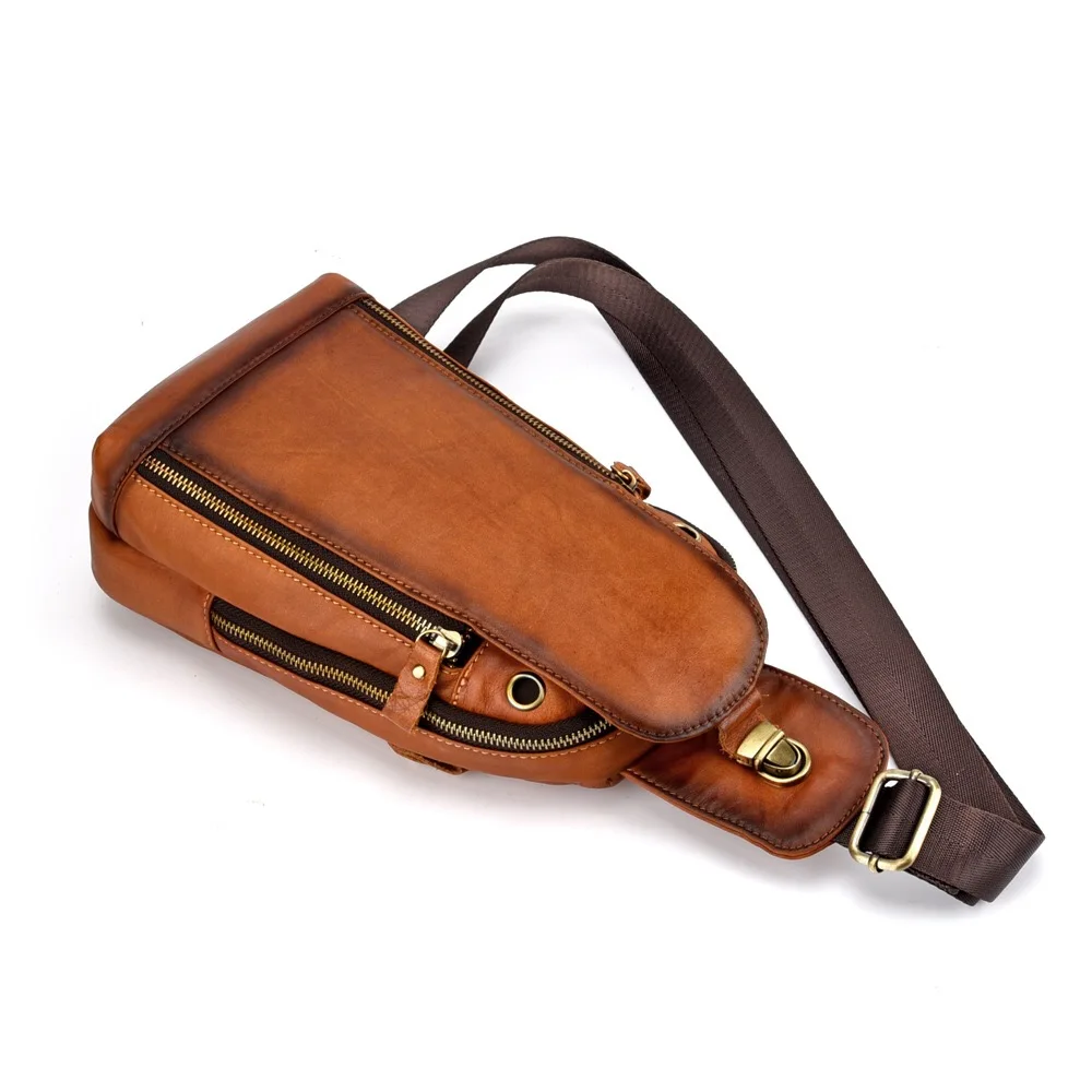 Cowhide genuine leather man chest bag real leather messenger shouder bag for man casual handmade brush color leather chest pack
Cowhide genuine leather man chest bag real leather messenger shouder bag for man casual handmade brush color leather chest pack