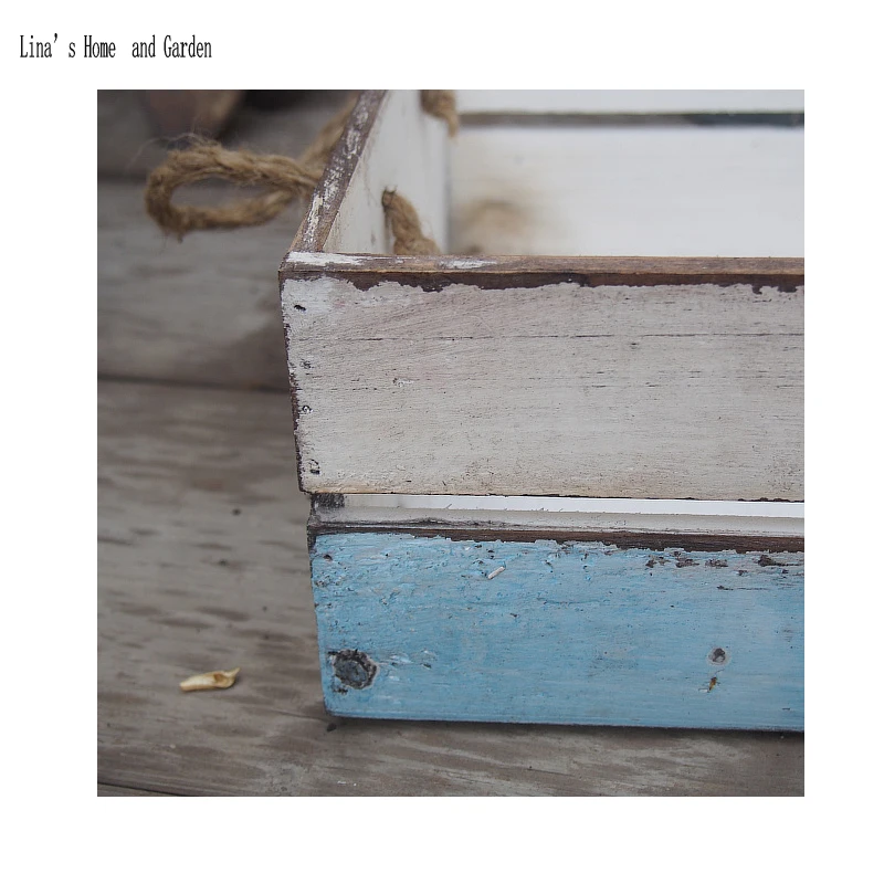 distressed painted handmade solid small decor wood crate (3)