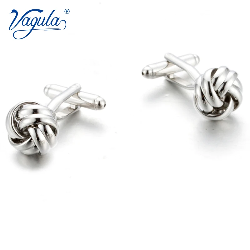 

VAGULA Men Jewelry Cufflinks Luxury gift Party Wedding Suit Shirt Gemelos Button 14MM Knot Design Cuff links 351