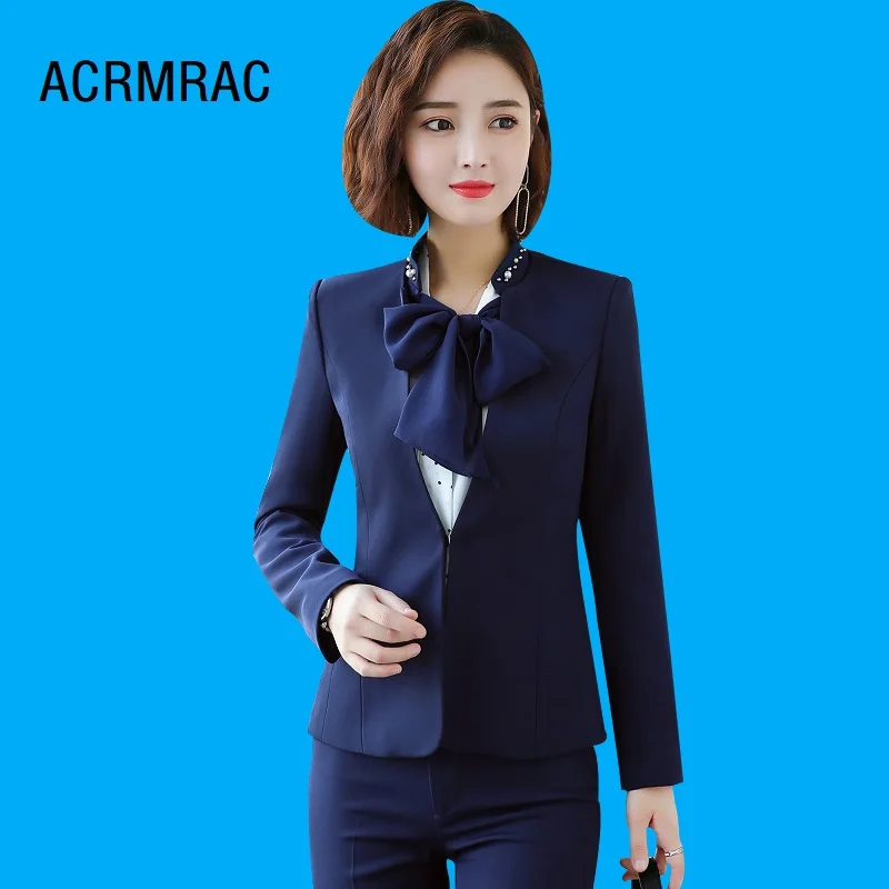 Women suits Slim spring autumn Solid color jacket Pants 2-piece set OL Formal Women pants suits Woman set suits 1880
Women suits Slim spring autumn Solid color jacket Pants 2-piece set OL Formal Women pants suits Woman set suits 1880