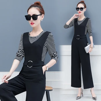 Strap Wide Leg Pants Two Piece Set Conjunto Feminino Chic Wild Ensemble Femme Survetement Office Work Year-old Female Costume
Strap Wide Leg Pants Two Piece Set Conjunto Feminino Chic Wild Ensemble Femme Survetement Office Work Year-old Female Costume