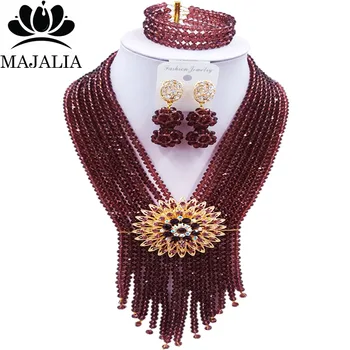 Majalia Luxury African Jewelery Set Dark purple Crystal Bead Bride Jewelery Nigerian Wedding Jewelery Sets 8CS004
Majalia Luxury African Jewelery Set Dark purple Crystal Bead Bride Jewelery Nigerian Wedding Jewelery Sets 8CS004