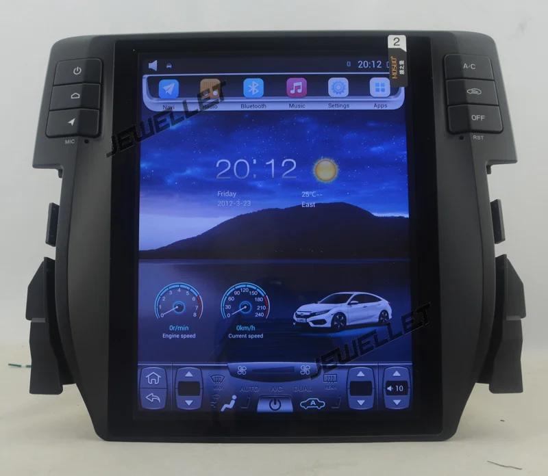 10.4" tesla style vertical screen Octa core Android 8.1 Car stereo GPS navigation for Honda Civic 2016-2017
10.4" tesla style vertical screen Octa core Android 8.1 Car stereo GPS navigation for Honda Civic 2016-2017