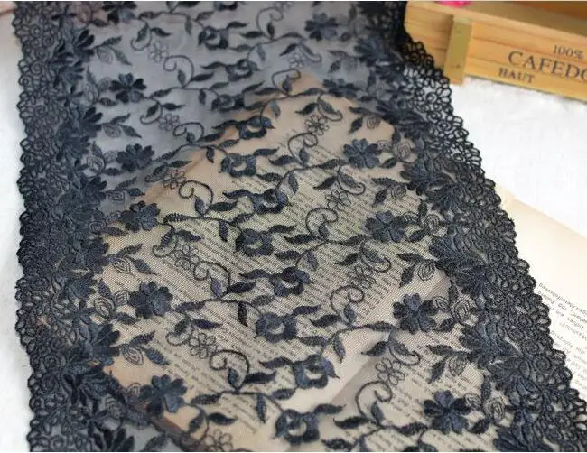 Free Shipping 2 Meters DIY Lace Fabric Black Embroidery Mesh Floral Lace Trim Curtains Sofa Dress 25cm Clothing Sew Accessories
Free Shipping 2 Meters DIY Lace Fabric Black Embroidery Mesh Floral Lace Trim Curtains Sofa Dress 25cm Clothing Sew Accessories