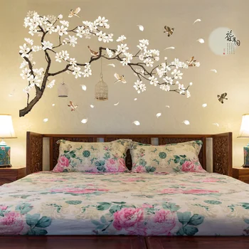 Chinese style Quote Flower Birds Living Room Office Bedroom Removable Tile Vinyl Wall Stickers Decal Decoration Art Mural dc12
Chinese style Quote Flower Birds Living Room Office Bedroom Removable Tile Vinyl Wall Stickers Decal Decoration Art Mural dc12
