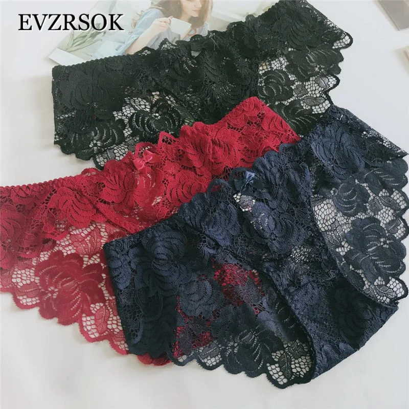 Women Underwear Lace Transparent Low-rise Sexy Panties 3 Piece Briefs Hollow Out Embroidery Panty XL L M S White+Gray+Black
Women Underwear Lace Transparent Low-rise Sexy Panties 3 Piece Briefs Hollow Out Embroidery Panty XL L M S White+Gray+Black