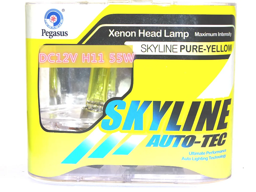 

2x H11 PGJ19-2 DC 12V 55W Xenon 3000K Super Bright Yellow Car Front Headlight Fog lights Bulbs Automobile Halogen Head Lamp Bulb