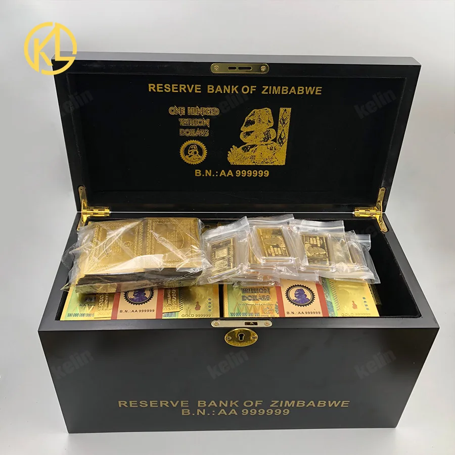 1200pcs/lot One Hundred Trillion Dollars Zimbabwe Gold Banknote with coin and wooden box by fedex tnt 5-7days
1200pcs/lot One Hundred Trillion Dollars Zimbabwe Gold Banknote with coin and wooden box by fedex tnt 5-7days