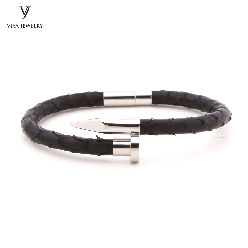 2017 Hot Sale Real Black Python Bracelet High Quality Nail bracelet with Python New Nail Design For Men Bracelet With Gift Box
2017 Hot Sale Real Black Python Bracelet High Quality Nail bracelet with Python New Nail Design For Men Bracelet With Gift Box
