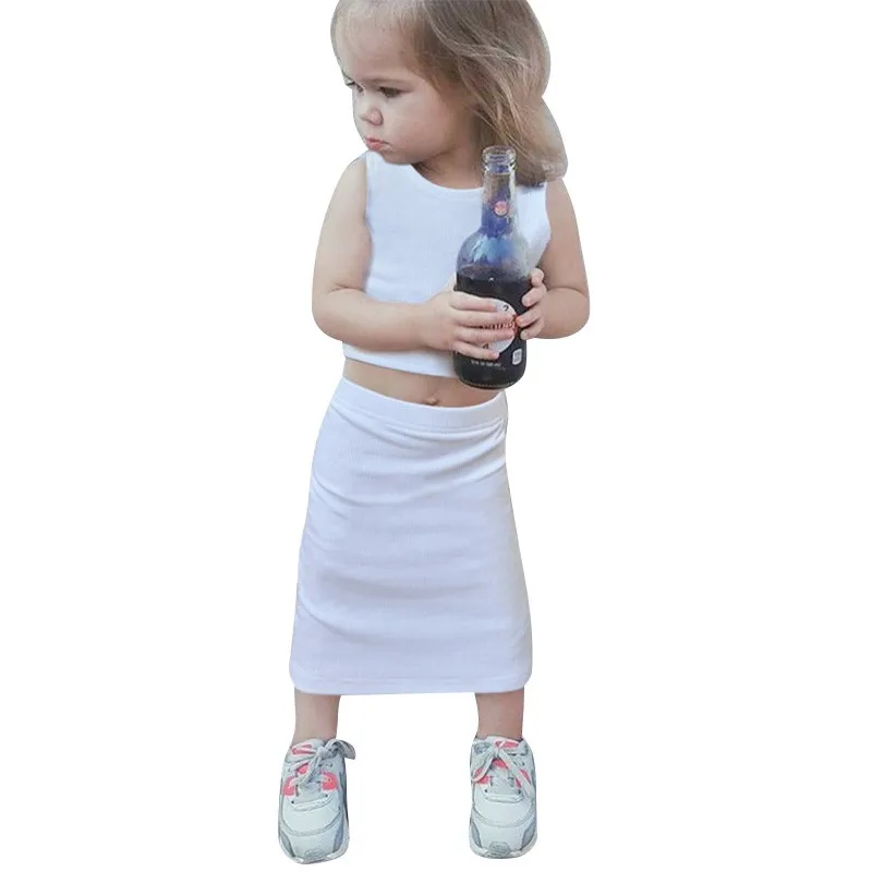 Children Baby Girls Solid Skirts Umbilical Top + Hip Skirt Two Pieces Sets Summer Children Clothing Set 1-5Y
Children Baby Girls Solid Skirts Umbilical Top + Hip Skirt Two Pieces Sets Summer Children Clothing Set 1-5Y