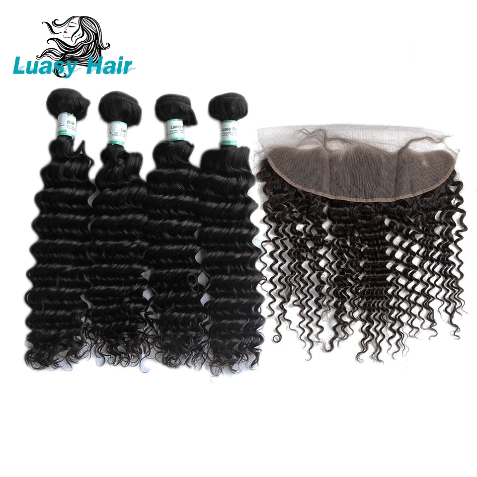 Luasy Malaysian Curly Human Hair Bundles With Closure 100% Remy Hair Weaves 4 Bundle With Lace Frontal 13X4 Ear To Ear
Luasy Malaysian Curly Human Hair Bundles With Closure 100% Remy Hair Weaves 4 Bundle With Lace Frontal 13X4 Ear To Ear