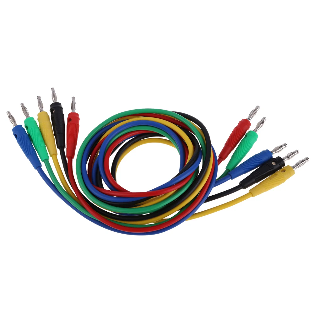 5pcs 4mm Banana Plug Test Lead Cable Test Wire for Multimeter Probes Electrical Equipment Wire Accessories
5pcs 4mm Banana Plug Test Lead Cable Test Wire for Multimeter Probes Electrical Equipment Wire Accessories