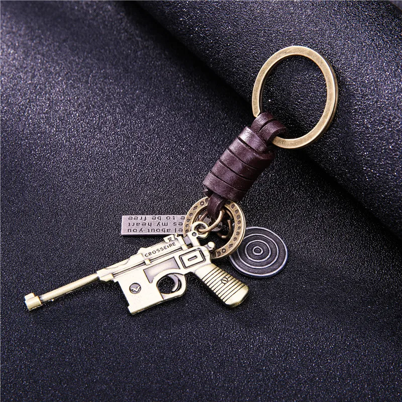 Toy Gun Pistol Weapons Pendant Keychain Men's Leather Keychains Car Keys Holder Ring Chain Trinket Accessories
Toy Gun Pistol Weapons Pendant Keychain Men's Leather Keychains Car Keys Holder Ring Chain Trinket Accessories