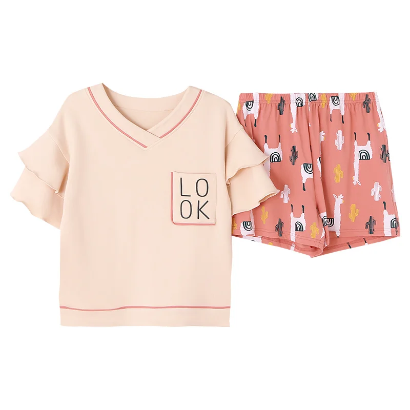 Sexy Summer Cactus Print O-neck Pajama Sets Short Sleeve + Shorts 2 Pcs Women Pyjamas Sets Ladies Home Nightgown XXL 3XL 4XL
Sexy Summer Cactus Print O-neck Pajama Sets Short Sleeve + Shorts 2 Pcs Women Pyjamas Sets Ladies Home Nightgown XXL 3XL 4XL
