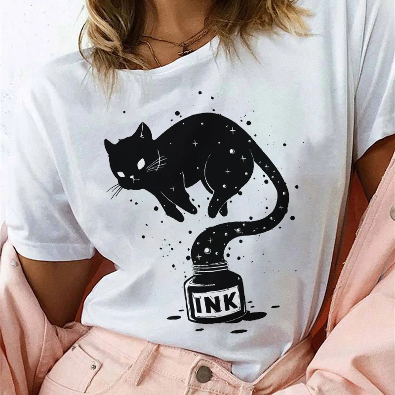 ZSIIBO Vogue Female T-shirt Cat Girl Costume Naughty cat Print Summer Short sleeve Mom Tshirt for girls Top Daughter Tee CX6L236
ZSIIBO Vogue Female T-shirt Cat Girl Costume Naughty cat Print Summer Short sleeve Mom Tshirt for girls Top Daughter Tee CX6L236